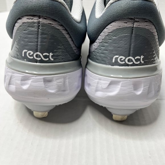 Nike Alpha Huarache Elite 4 Low Cleats White Wolf Grey DJ6521-012 Men Size - Picture 13 of 14